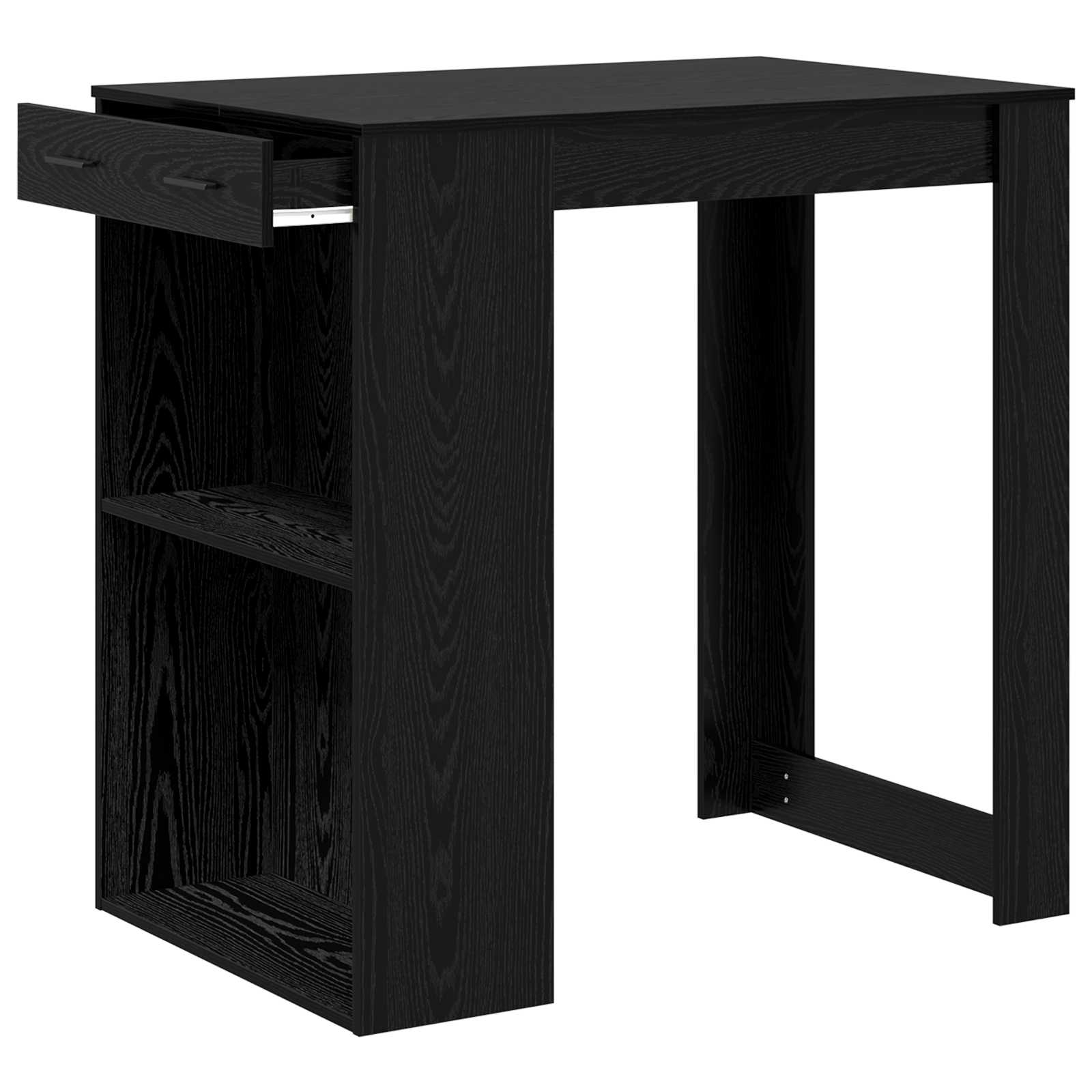Tavolo da bar Rovere Nero 102 x 70 x 103,5 cm Legno multistrato | homemem39