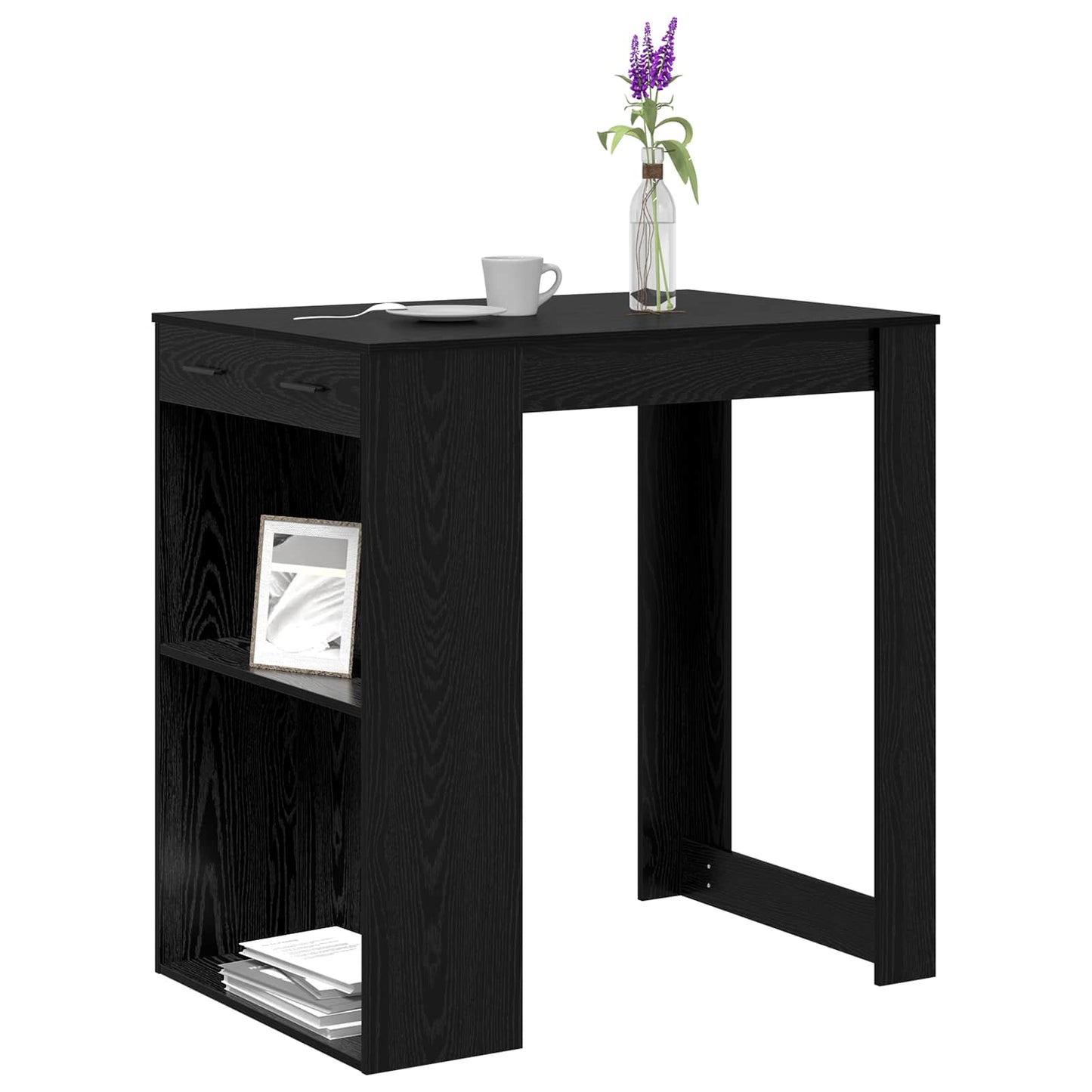Tavolo da bar Rovere Nero 102 x 70 x 103,5 cm Legno multistrato | homemem39