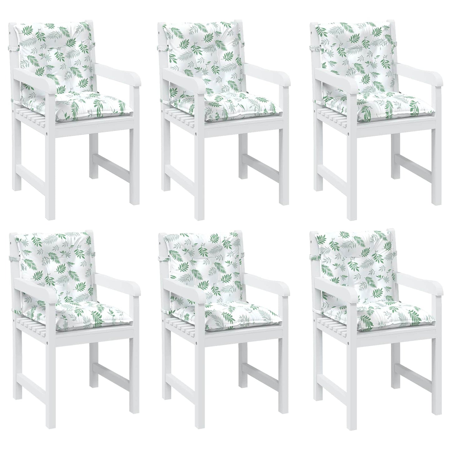 Cuscino da Esterno 6 pcs Bianco 100 x 50 x 7 cm Tessuto | homemem39