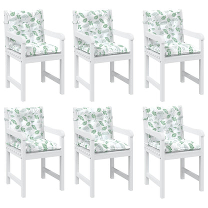 Cuscino da Esterno 6 pcs Bianco 100 x 50 x 7 cm Tessuto