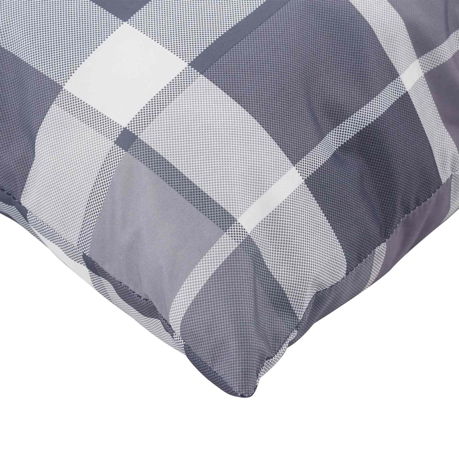 Cuscino da Esterno 4 pcs Grigio a quadri 40 x 40 cm Tessuto | homemem39