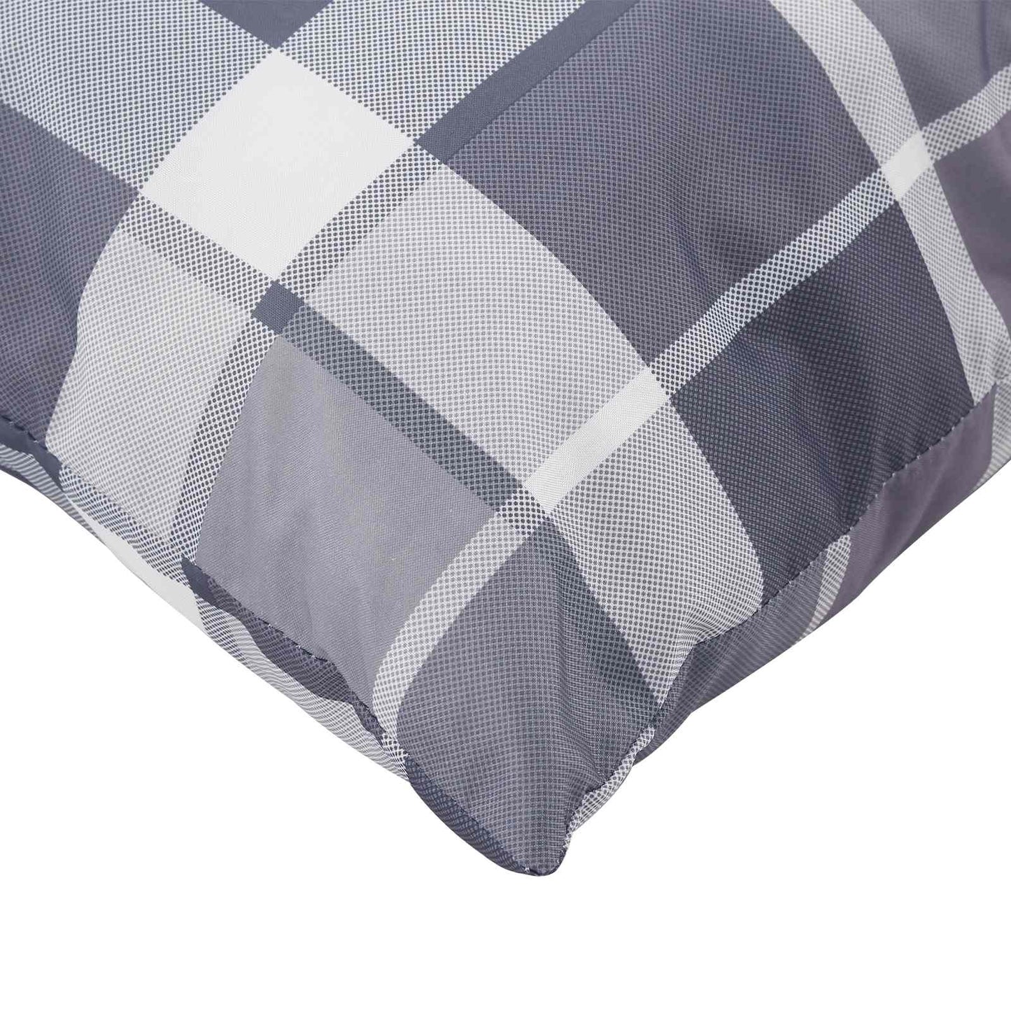 Cuscino da Esterno 4 pcs Grigio a quadri 50 x 50 cm Tessuto | homemem39