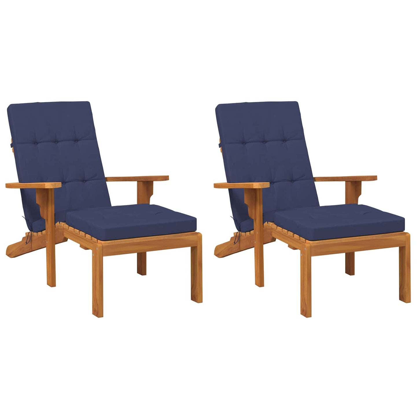 Cuscino da Esterno 2 pcs Blu navy 180 x 55 x 7 cm Tessuto