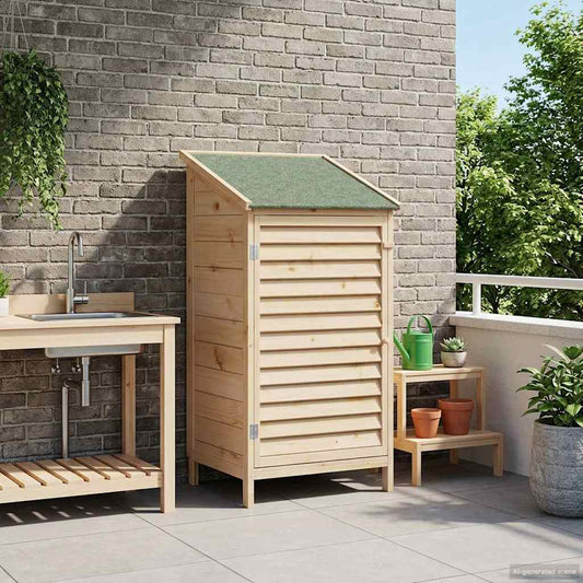 Capanno da Giardino con tetto Naturale 59 x 56 x 113,5 cm | homemem39