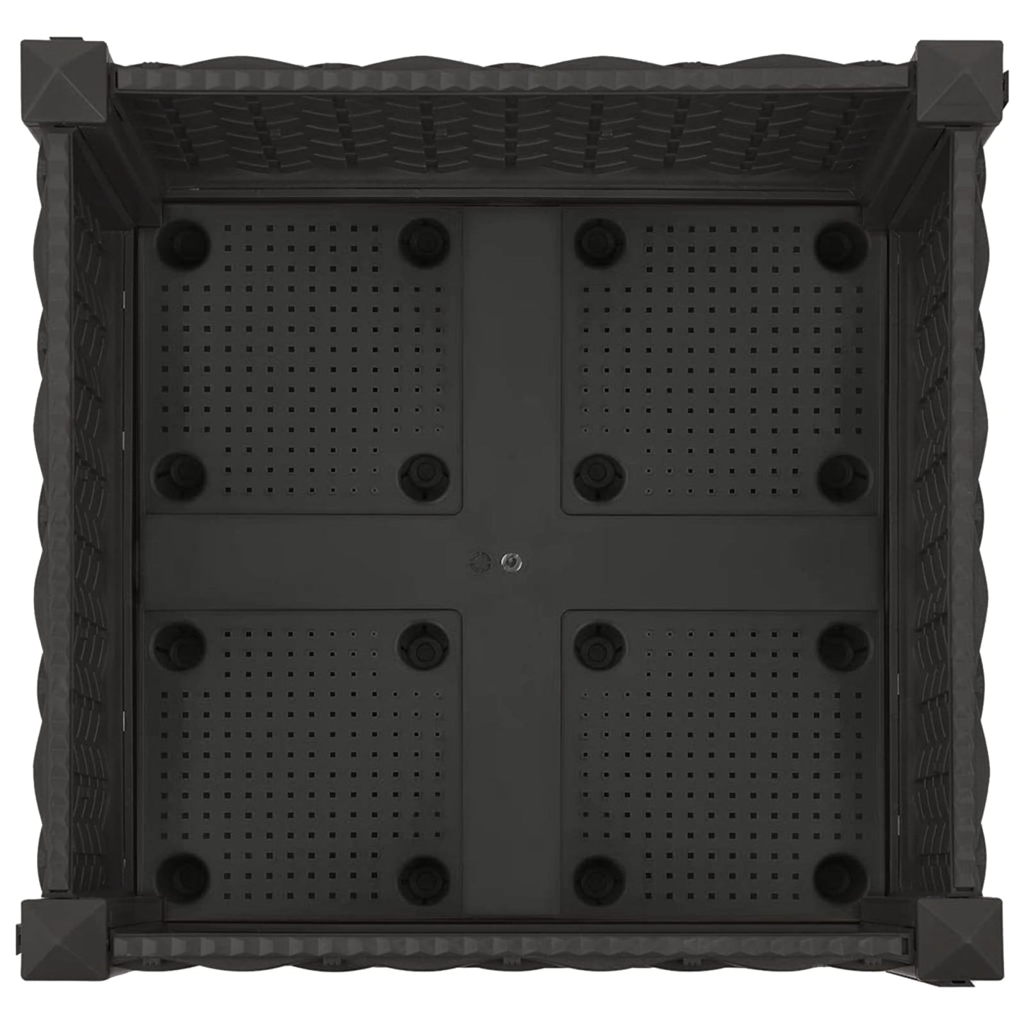 Vaso da Giardino con Ruote Nero 40 x 40 x 29 cm PP | homemem39