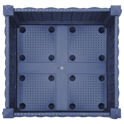 Vaso da Giardino con Ruote Blu Grigio 40 x 40 x 33 cm PP | homemem39