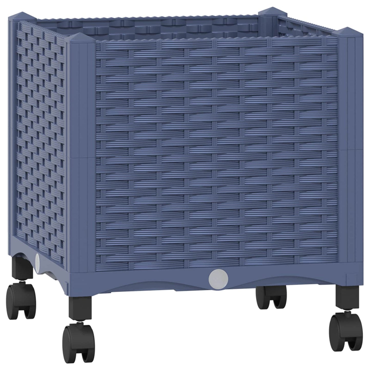 Vaso da Giardino con Ruote Blu Grigio 40 x 40 x 48 cm PP | homemem39