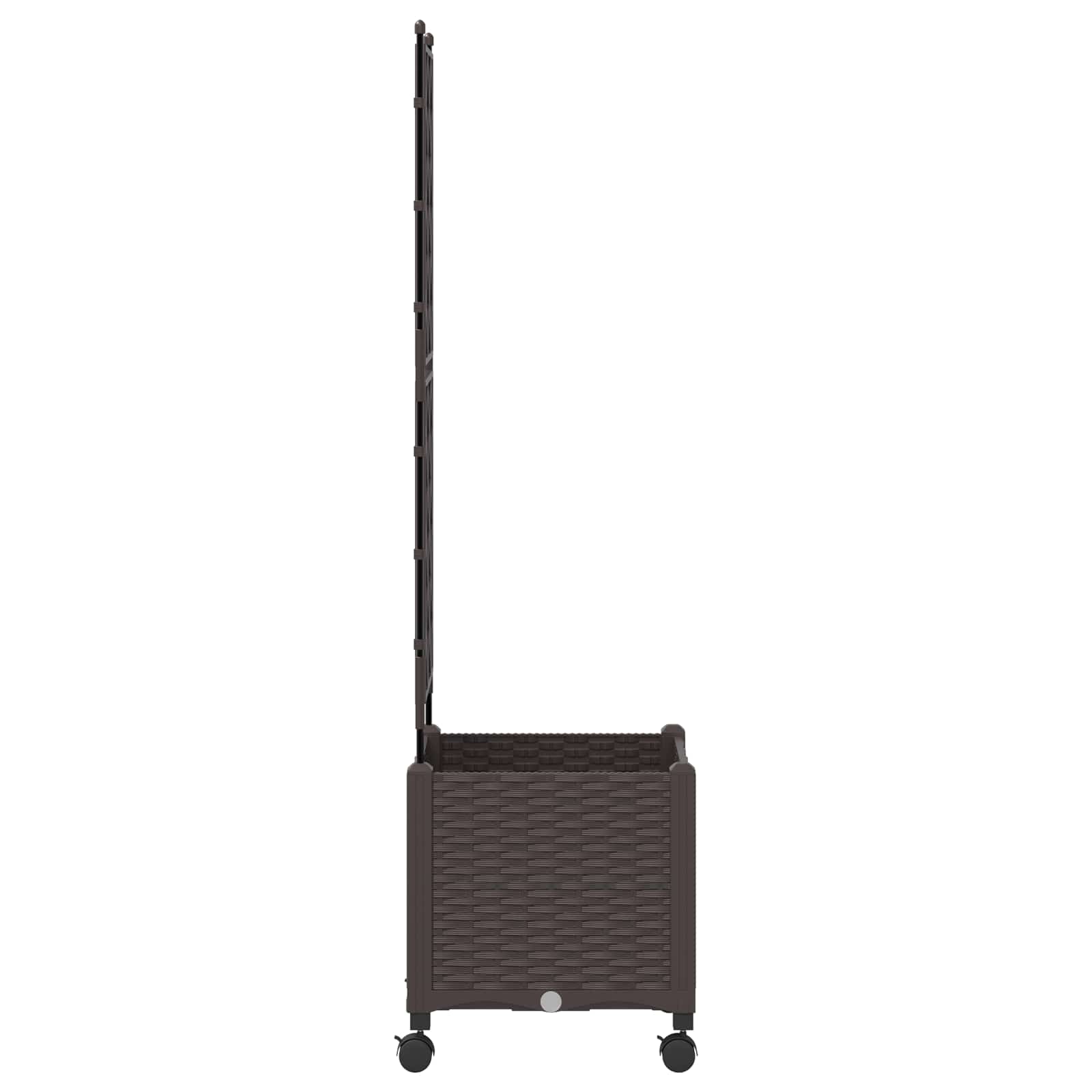 Vaso da giardino con grigliato e ruote Marrone 40 x 40 x 149 cm | homemem39