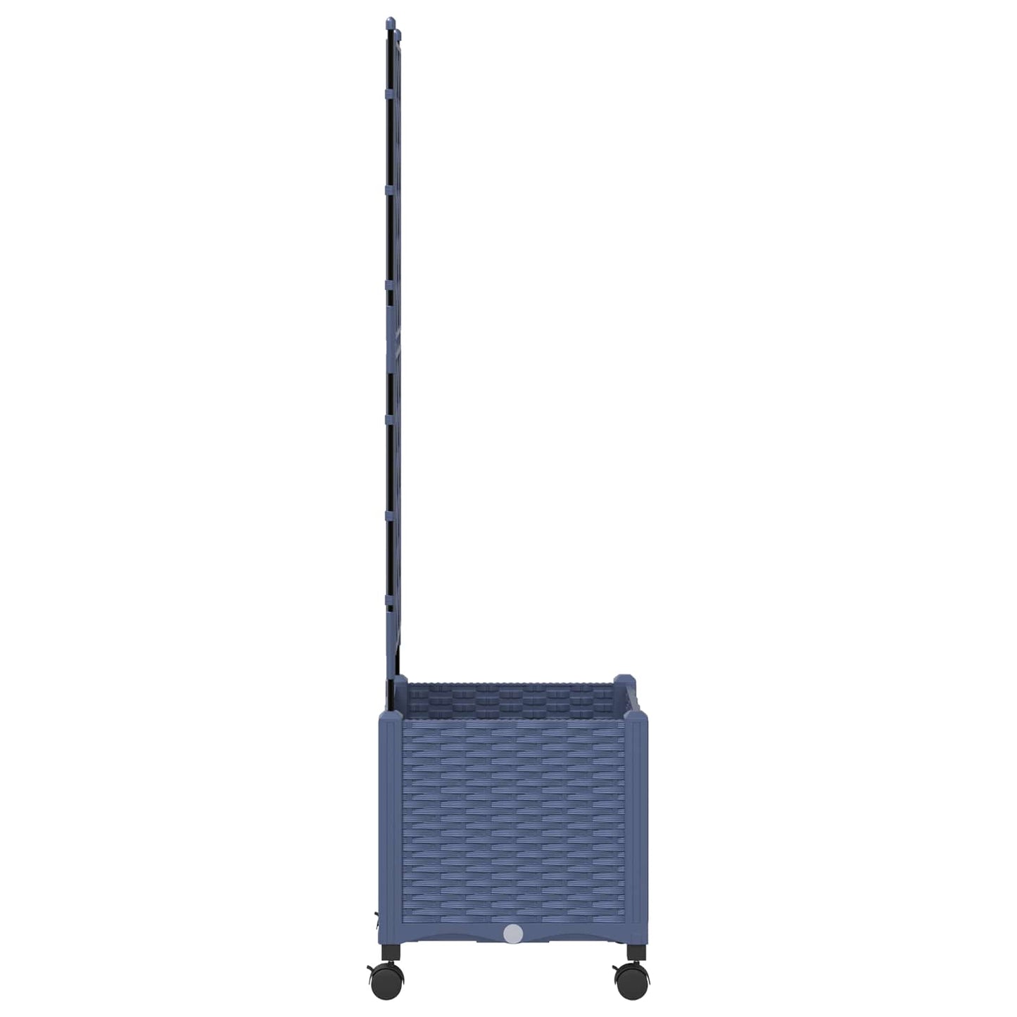 Vaso da giardino con grigliato e ruote Grigio 40 x 40 x 149 cm | homemem39
