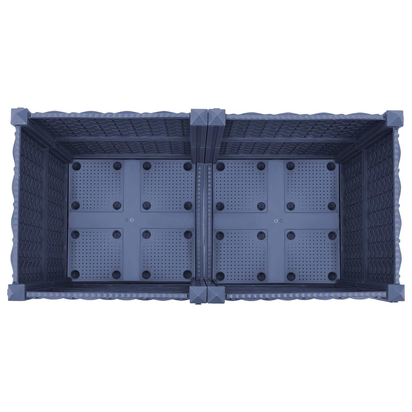 Vaso da Giardino con Ruote Blu Grigio 80 x 40 x 48 cm PP | homemem39