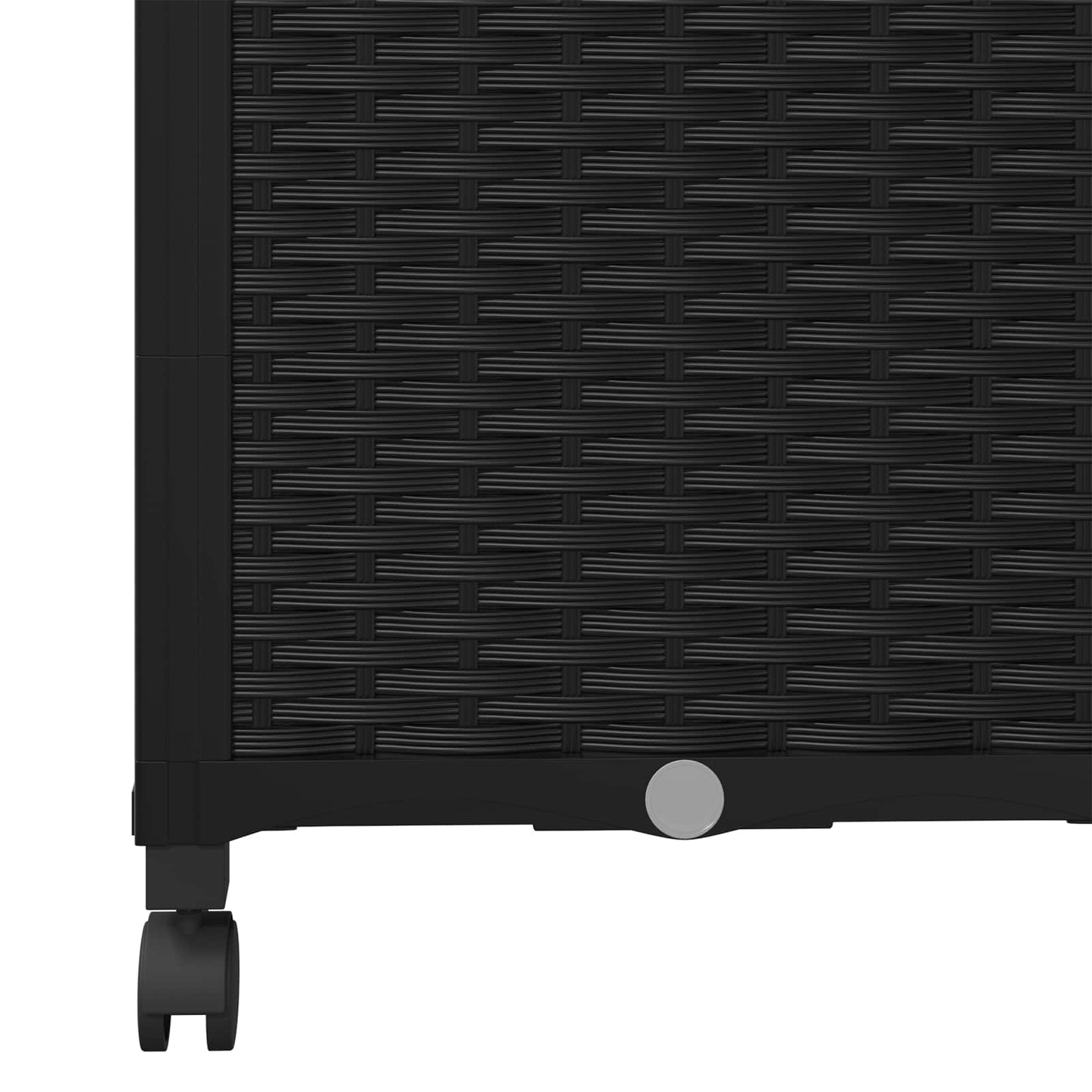 Vaso da giardino con grigliato e ruote Nero 80 x 40 x 146 cm PP | homemem39