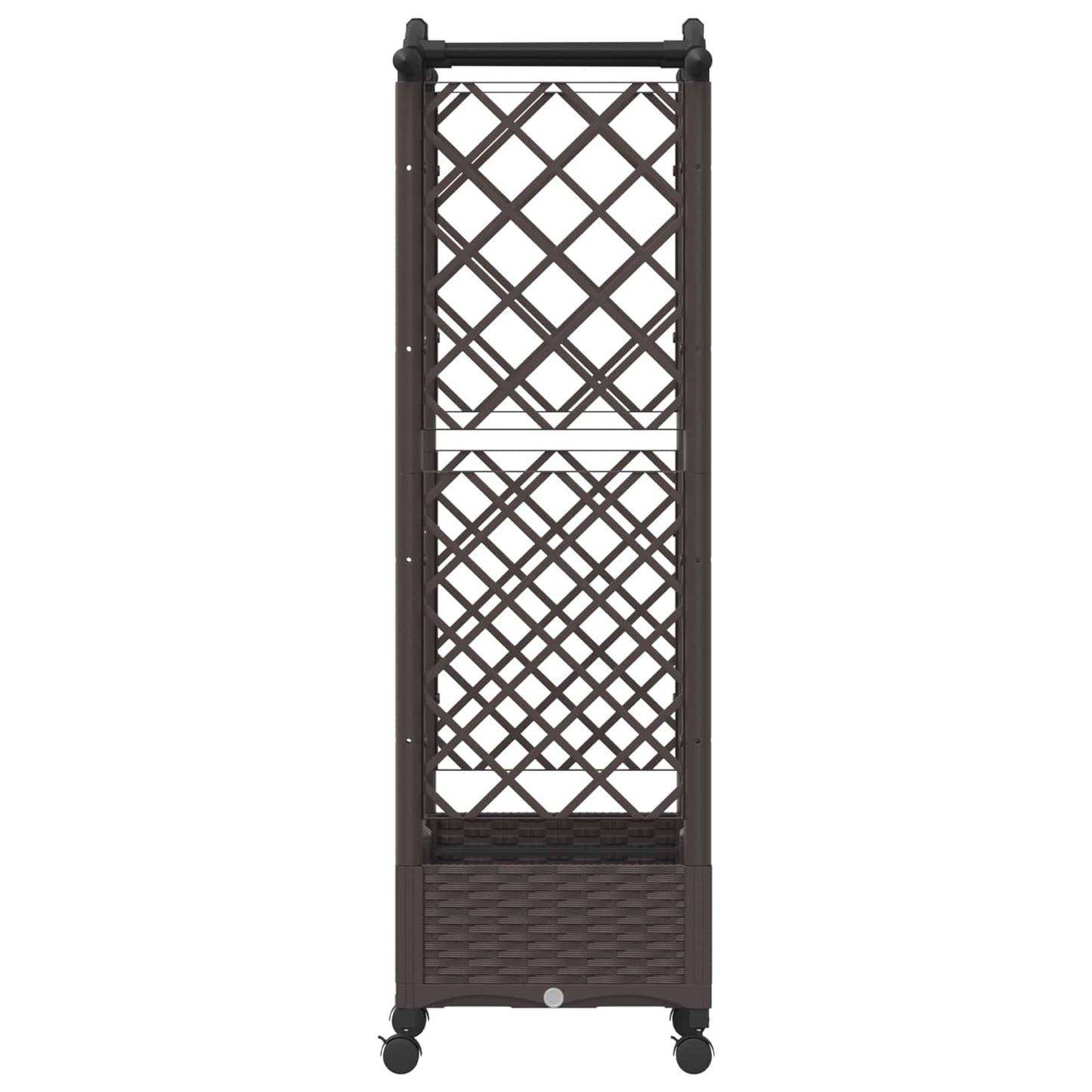 Letto Rialzato con Griglia e Tetto Marrone 124 x 40 x 129 cm PP | homemem39