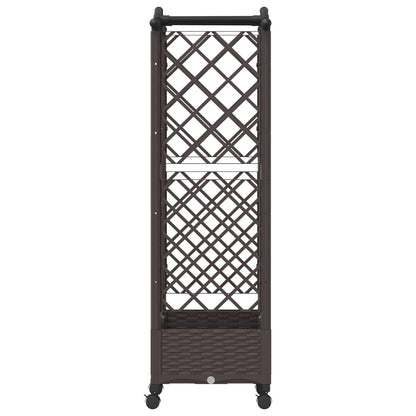 Letto Rialzato con Griglia e Tetto Marrone 124 x 40 x 129 cm PP | homemem39