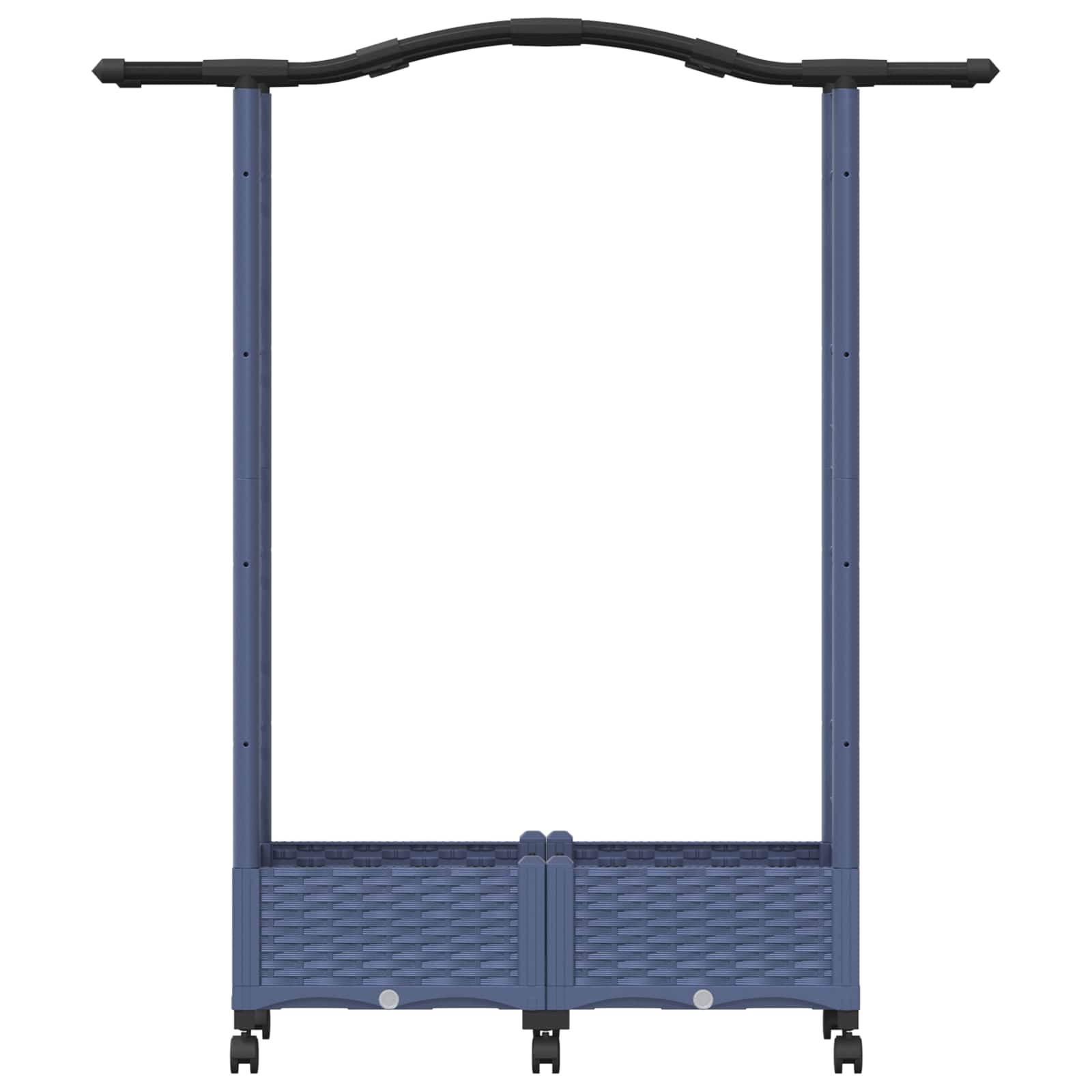 Letto Rialzato con Griglia e Tetto Grigio 124 x 40 x 129 cm PP | homemem39