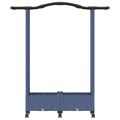 Letto Rialzato con Griglia e Tetto Grigio 124 x 40 x 129 cm PP | homemem39