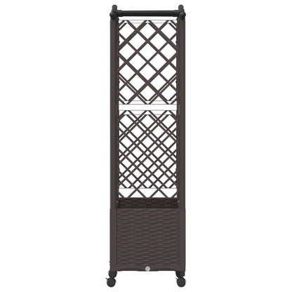 Letto Rialzato con Griglia e Tetto Marrone 125 x 40 x 144 cm PP | homemem39