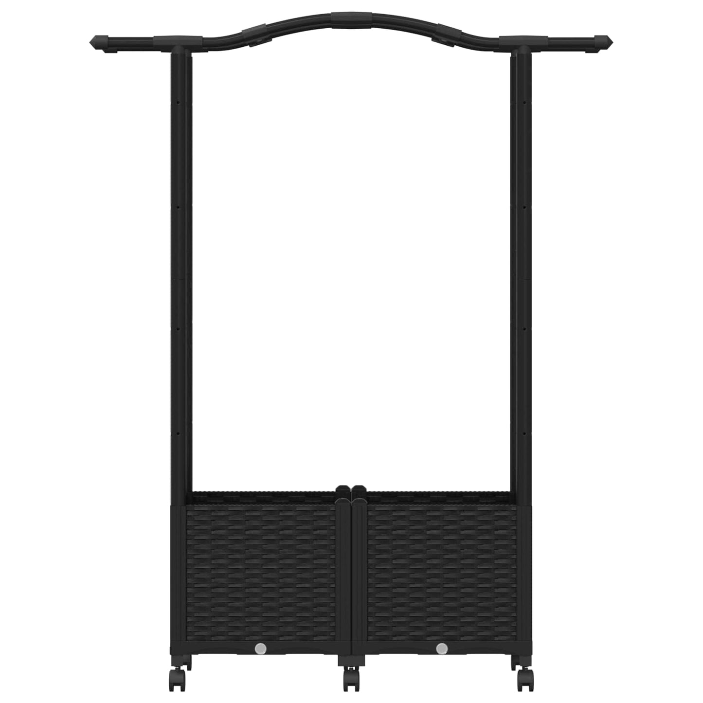 Letto Rialzato con Griglia e Tetto Nero 125 x 40 x 144 cm PP | homemem39