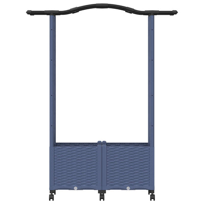 Letto Rialzato con Griglia e Tetto Grigio 125 x 40 x 144 cm PP | homemem39