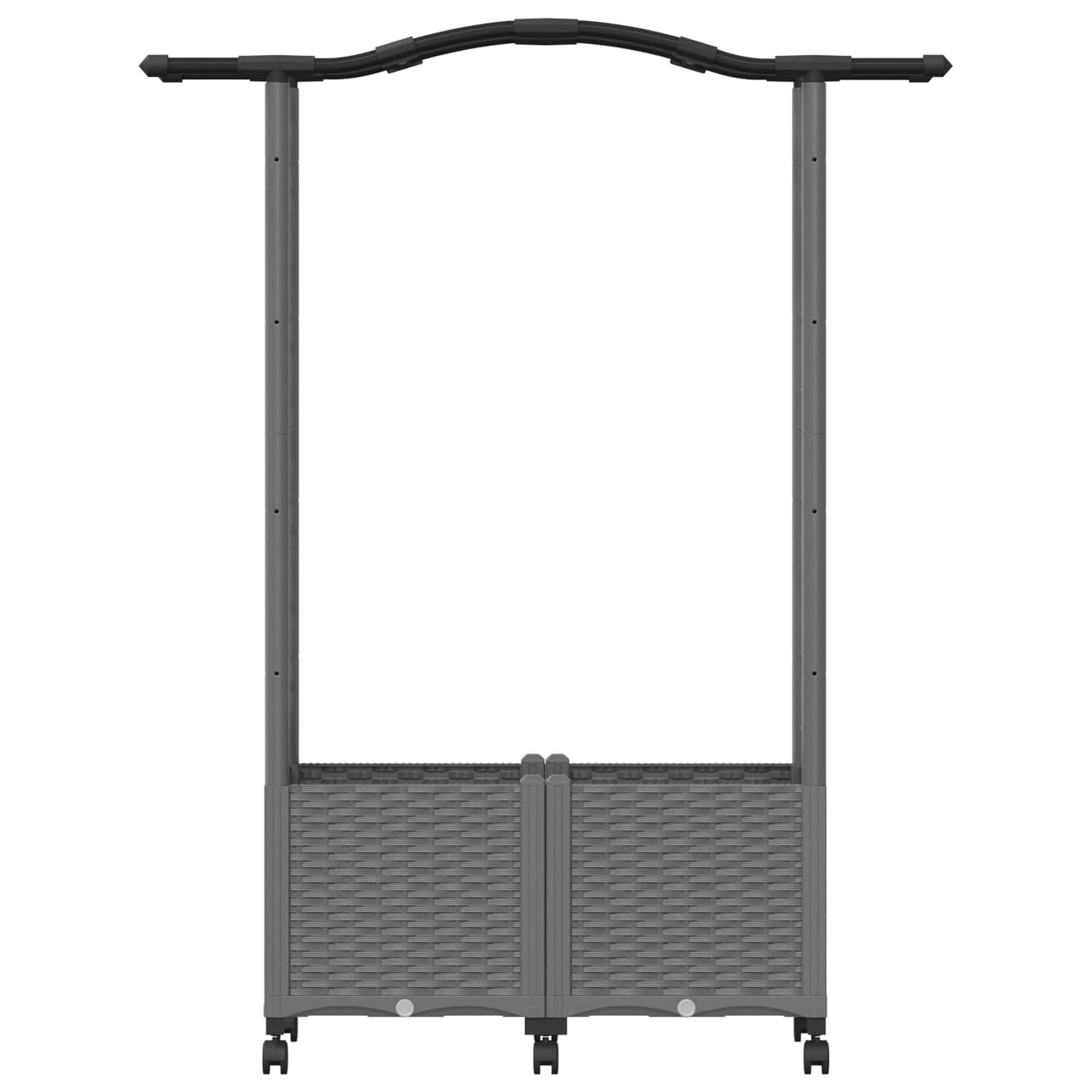 Letto Rialzato con Griglia e Tetto Grigio Chiaro PP | homemem39