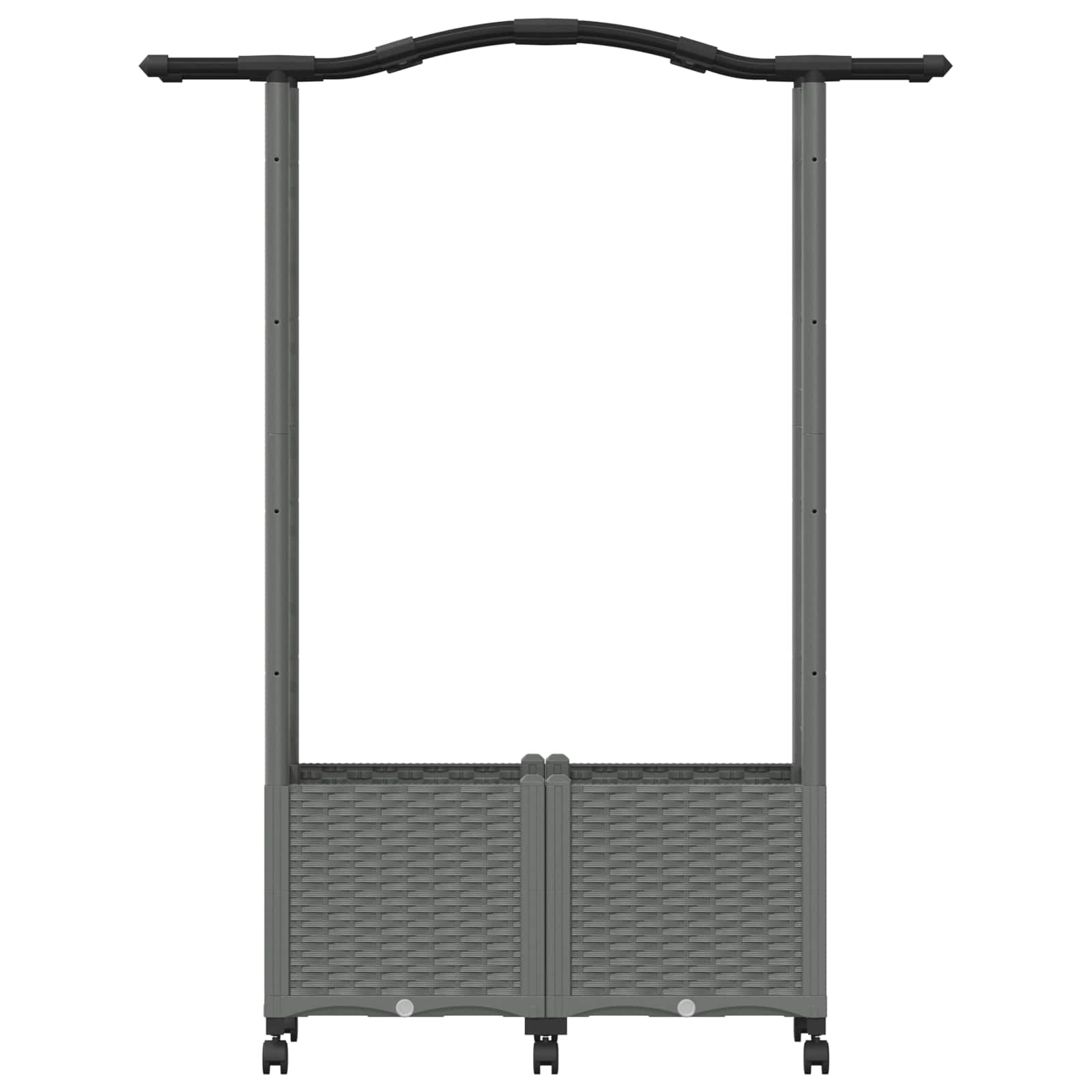 Letto Rialzato con Griglia e Tetto Grigio Chiaro PP | homemem39