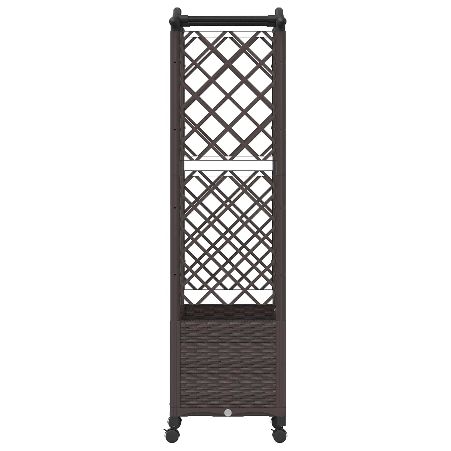 Letto Rialzato con Griglia e Tetto Marrone 122 x 40 x 144 cm PP | homemem39