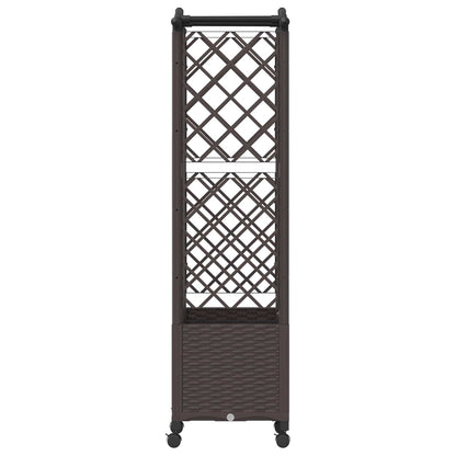 Letto Rialzato con Griglia e Tetto Marrone 122 x 40 x 144 cm PP | homemem39