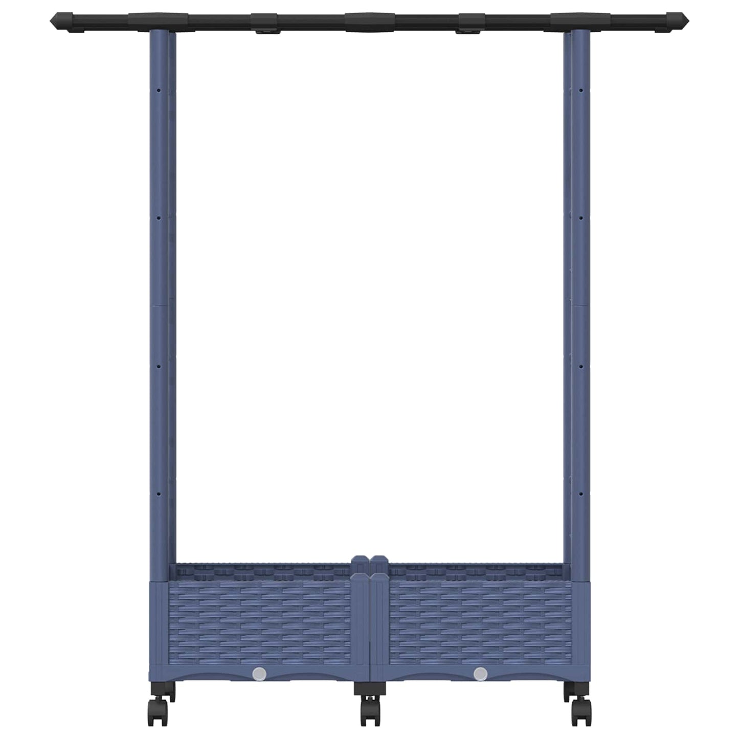 Letto Rialzato con Griglia e Tetto Grigio 122,5 x 40 x 127 cm | homemem39