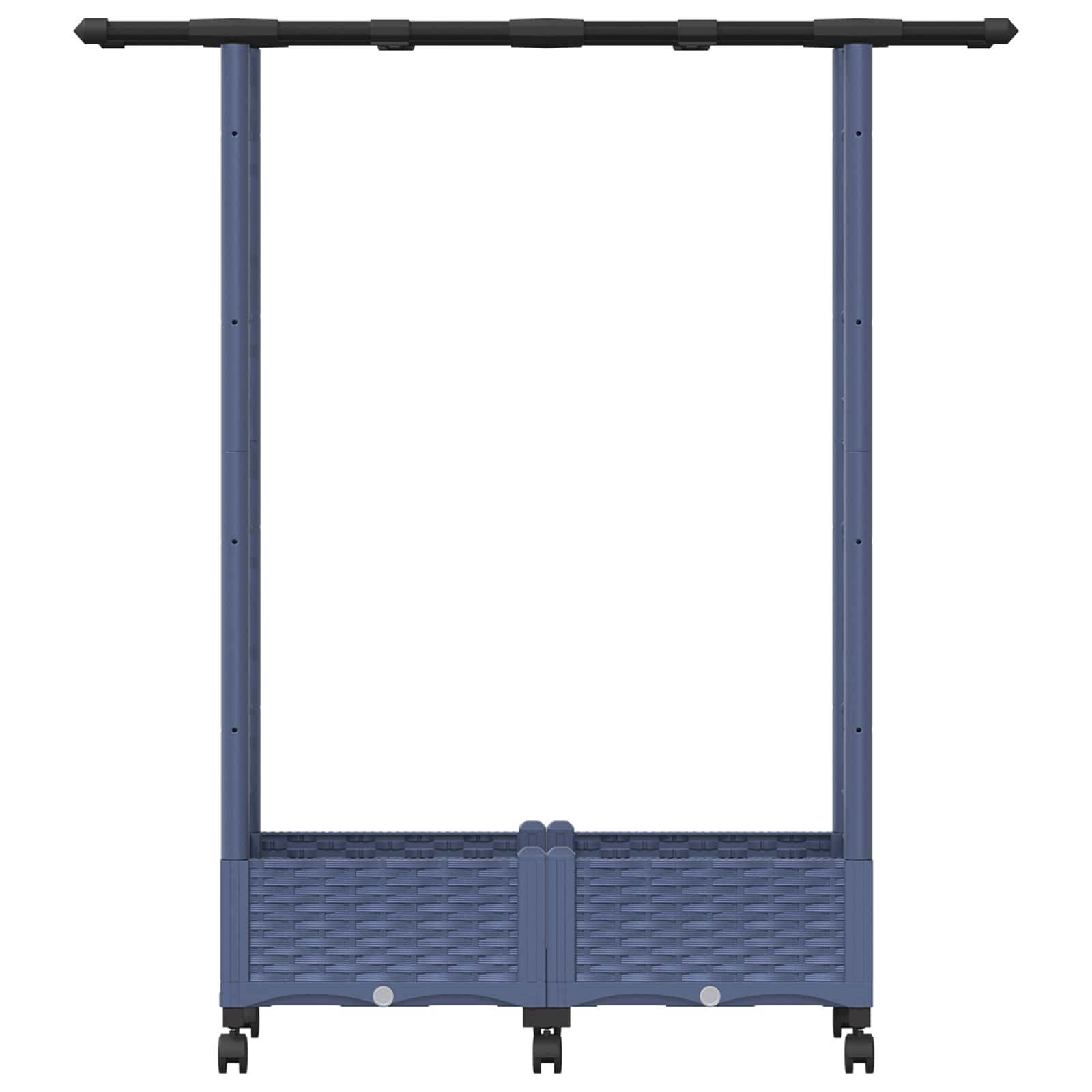 Letto Rialzato con Griglia e Tetto Grigio 122,5 x 40 x 127 cm | homemem39