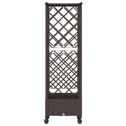 Letto Rialzato con Griglia e Tetto Marrone 124 x 40 x 127 cm PP | homemem39