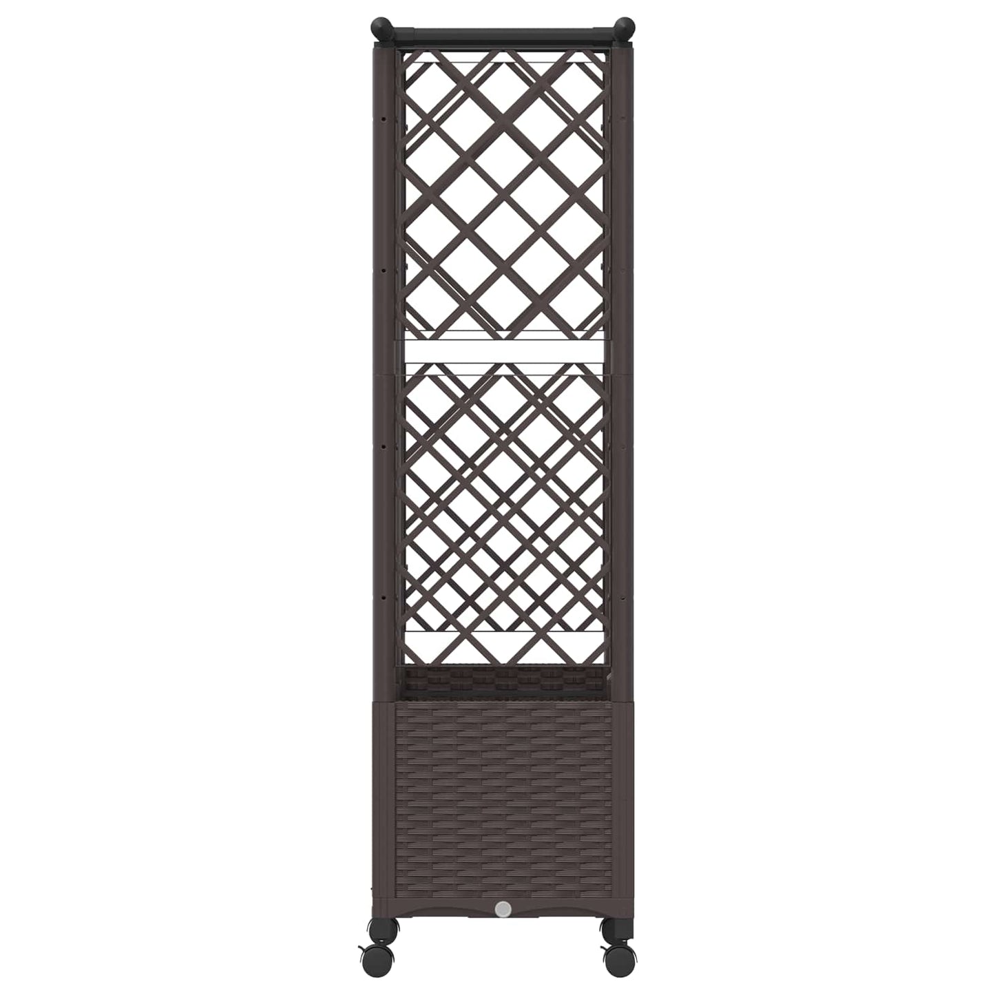 Letto Rialzato con Griglia e Tetto Marrone 124 x 40 x 142 cm PP | homemem39