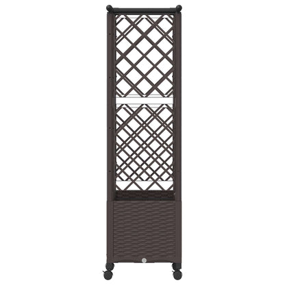 Letto Rialzato con Griglia e Tetto Marrone 124 x 40 x 142 cm PP | homemem39