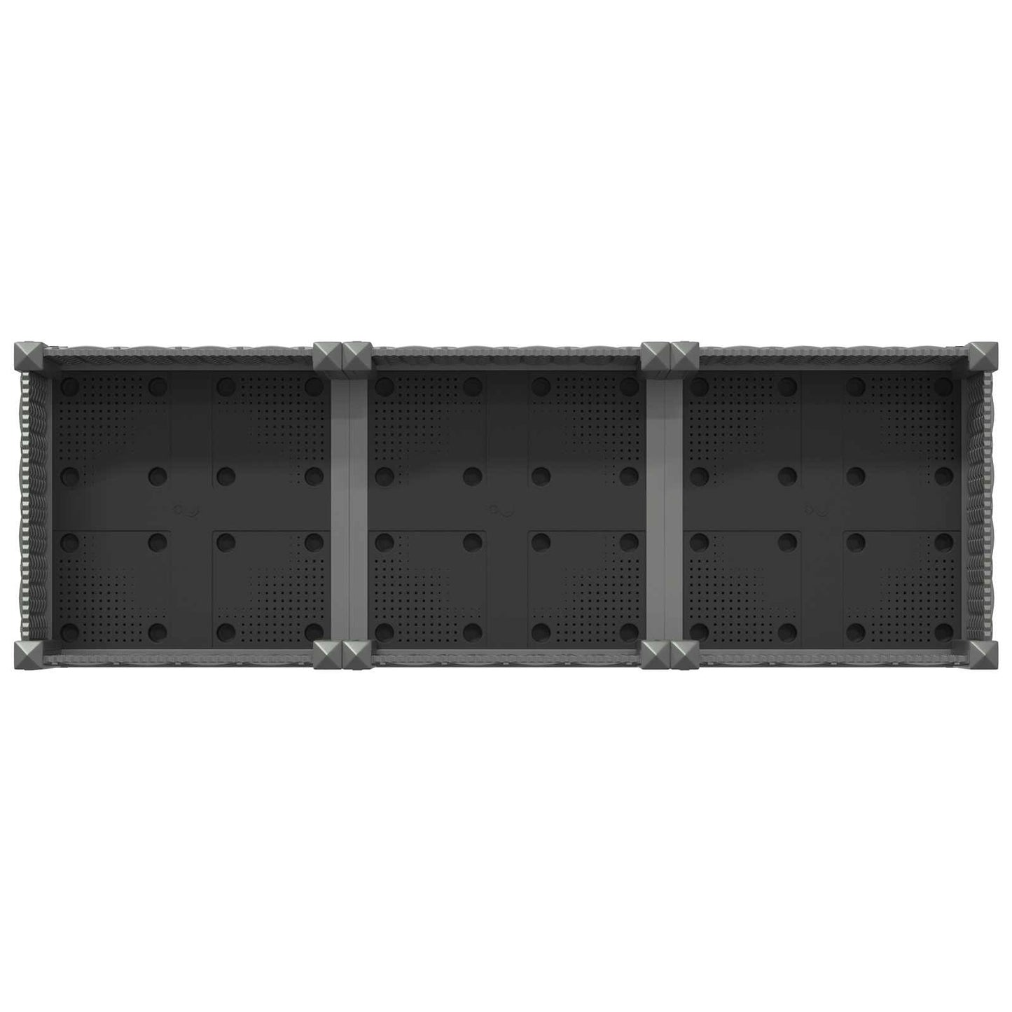 Vaso da Giardino con Ruote Grigio Chiaro 120 x 40 x 33 cm PP | homemem39