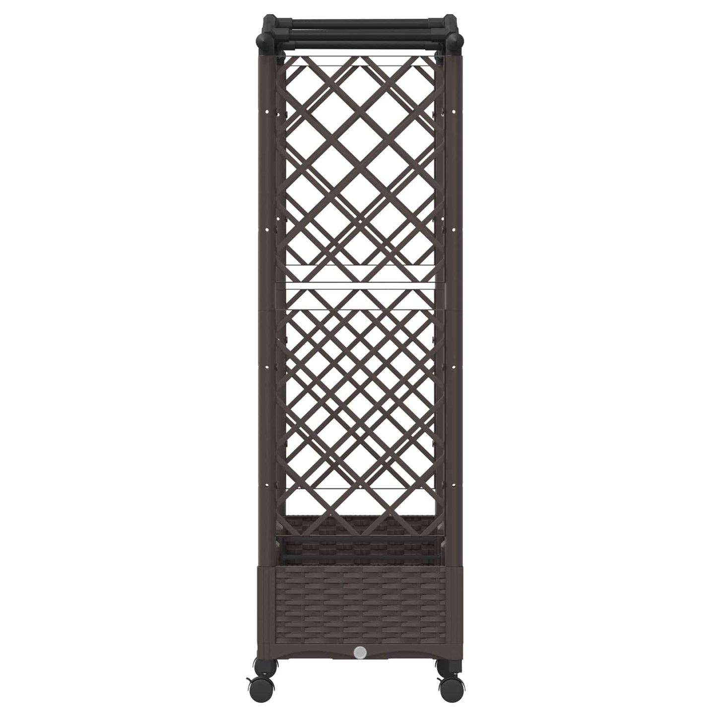 Letto rialzato con traliccio e ruote Marrone 169 x 40 x 129 cm | homemem39