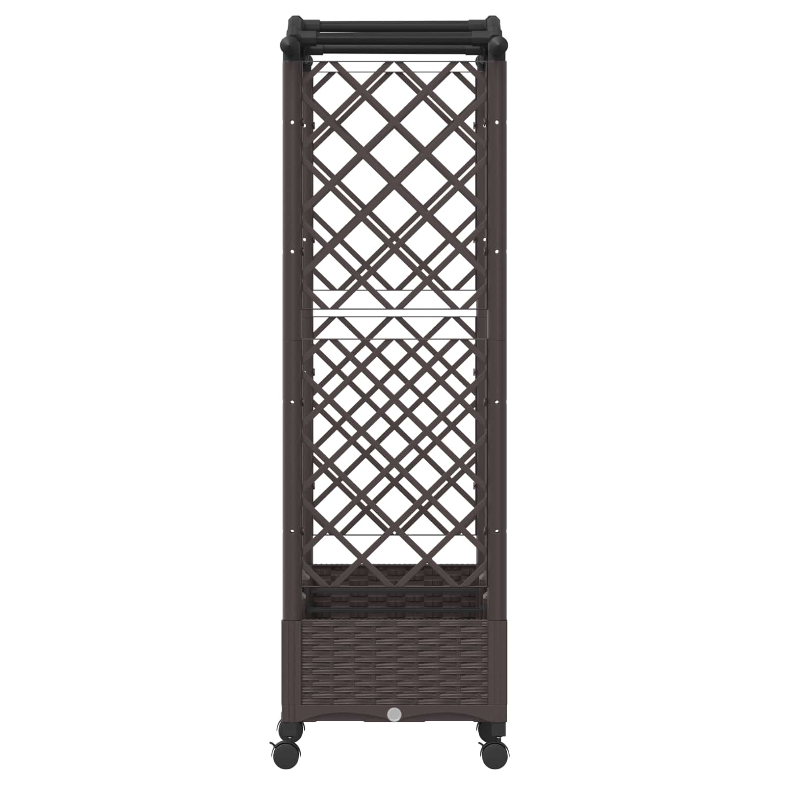 Letto rialzato con traliccio e ruote Marrone 169 x 40 x 129 cm | homemem39