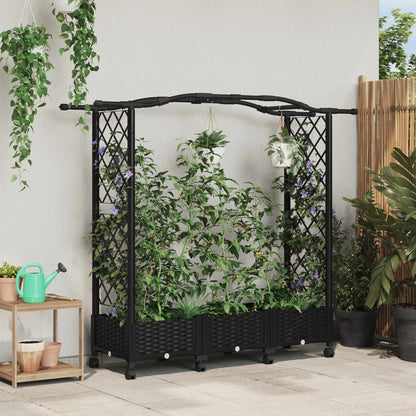 Letto Rialzato con Griglia e Tetto Nero 169 x 40 x 129 cm PP | homemem39