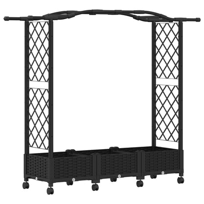 Letto Rialzato con Griglia e Tetto Nero 169 x 40 x 129 cm PP | homemem39