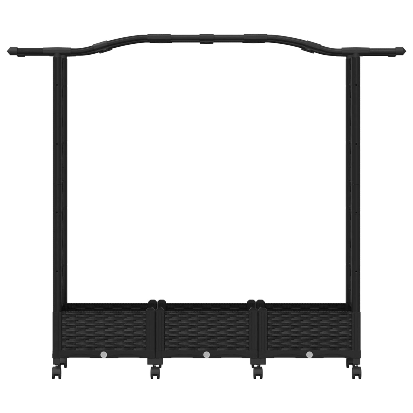 Letto Rialzato con Griglia e Tetto Nero 169 x 40 x 129 cm PP | homemem39