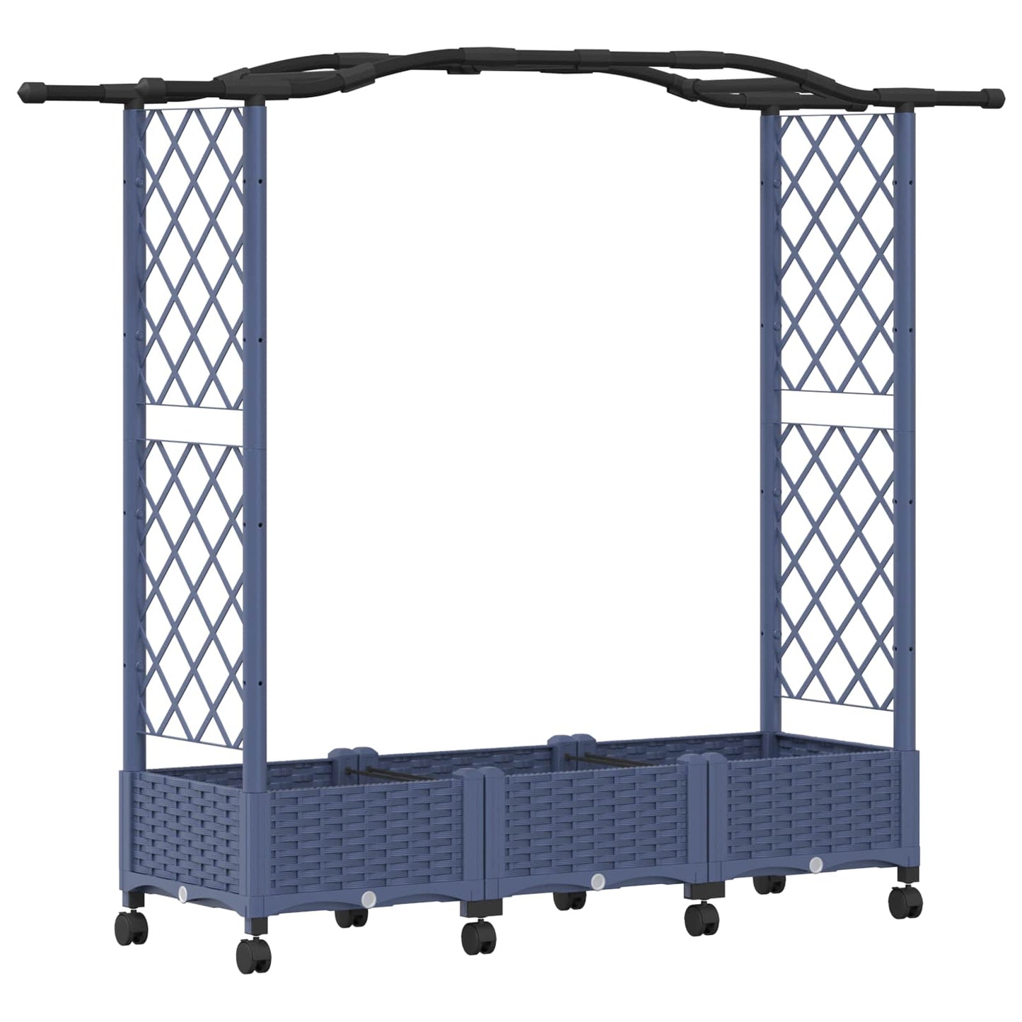 Letto Rialzato con Griglia e Tetto Grigio 169 x 40 x 129 cm PP | homemem39