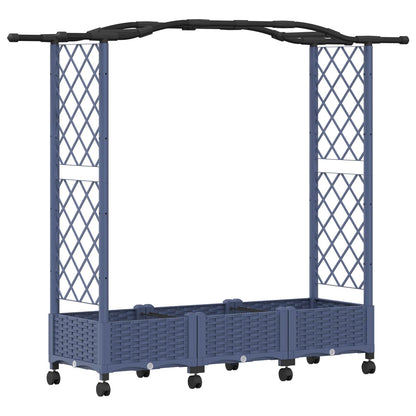 Letto Rialzato con Griglia e Tetto Grigio 169 x 40 x 129 cm PP | homemem39
