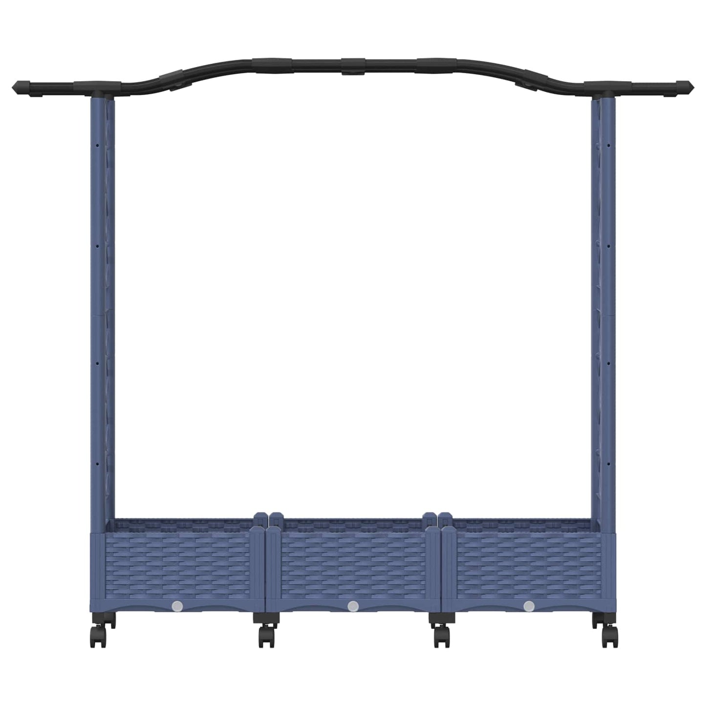 Letto Rialzato con Griglia e Tetto Grigio 169 x 40 x 129 cm PP | homemem39
