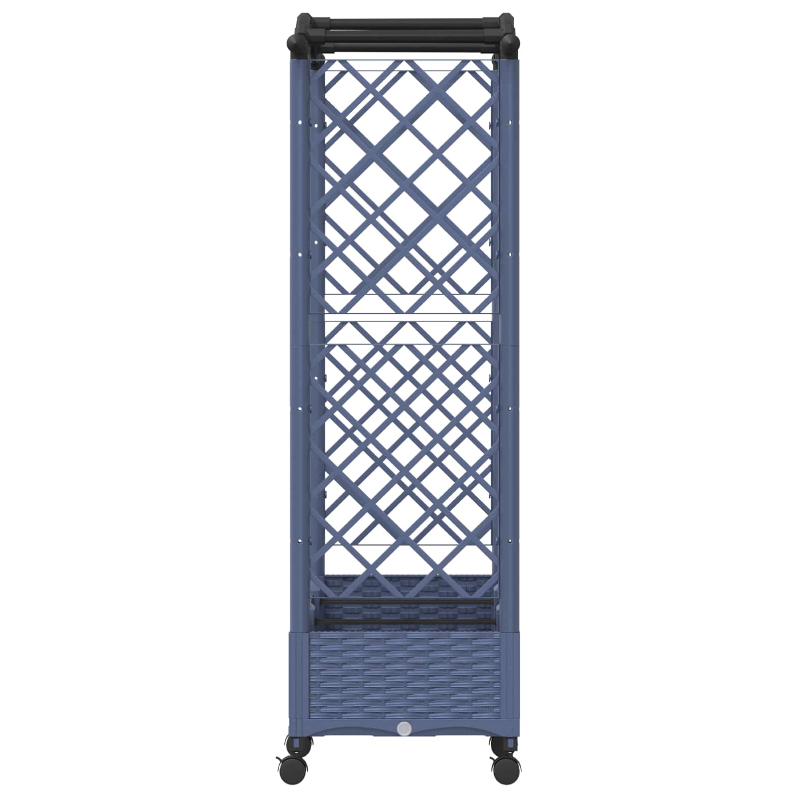 Letto Rialzato con Griglia e Tetto Grigio 169 x 40 x 129 cm PP | homemem39