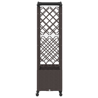 Letto Rialzato con Griglia e Tetto Marrone 164 x 40 x 144 cm PP | homemem39