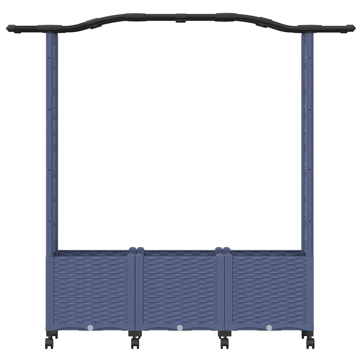 Letto Rialzato con Griglia e Tetto Grigio 164 x 40 x 144 cm PP | homemem39