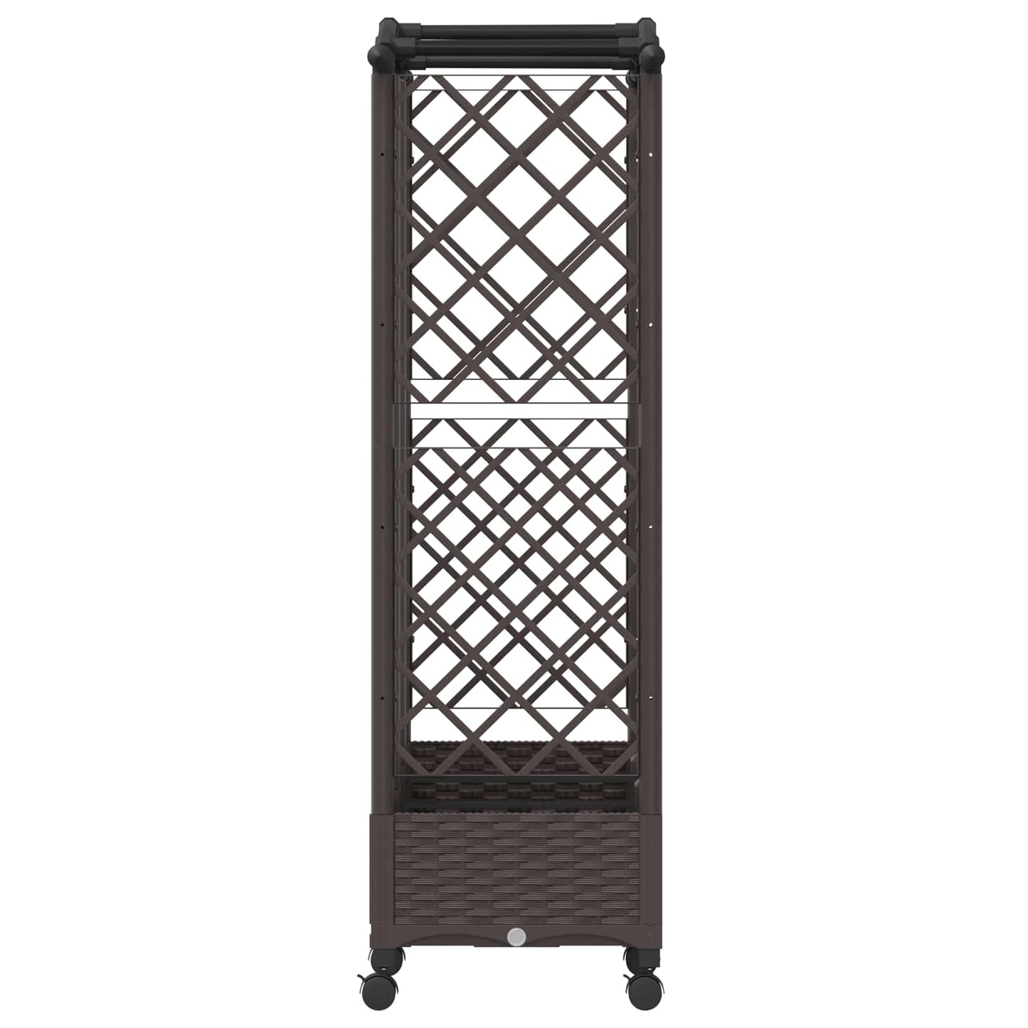Letto Rialzato con Griglia e Tetto Marrone 163 x 40 x 129 cm PP | homemem39