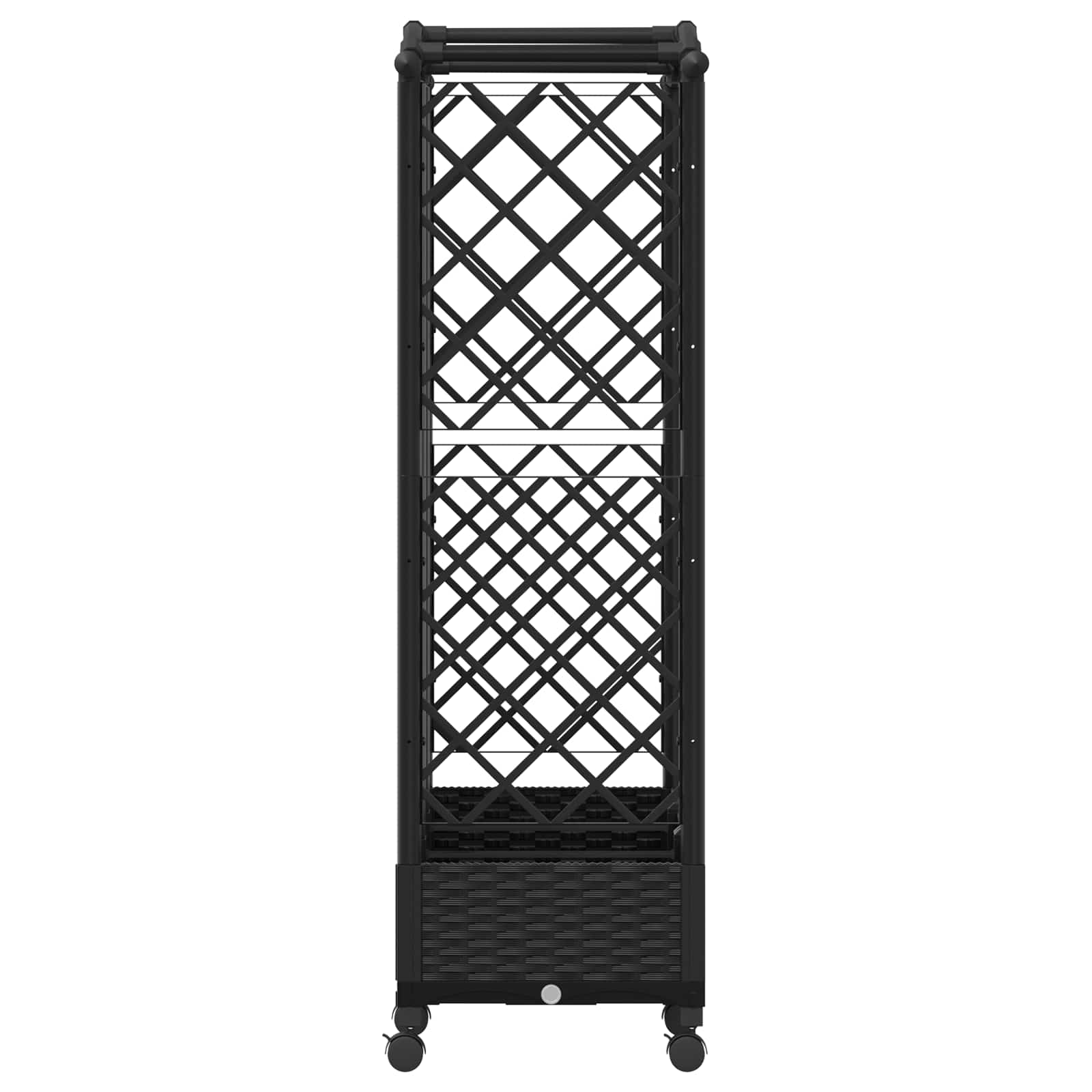 Letto Rialzato con Griglia e Tetto Nero 163 x 40 x 129 cm PP | homemem39