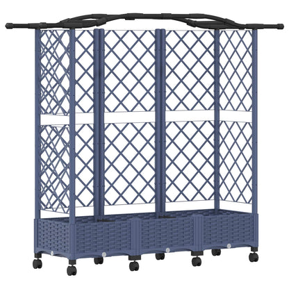 Letto Rialzato con Griglia e Tetto Grigio 163 x 40 x 129 cm PP | homemem39