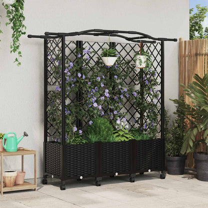 Letto Rialzato con Griglia e Tetto Nero 163 x 40 x 144 cm PP | homemem39