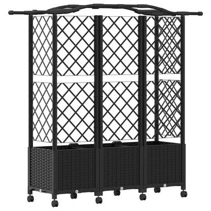 Letto Rialzato con Griglia e Tetto Nero 163 x 40 x 144 cm PP | homemem39