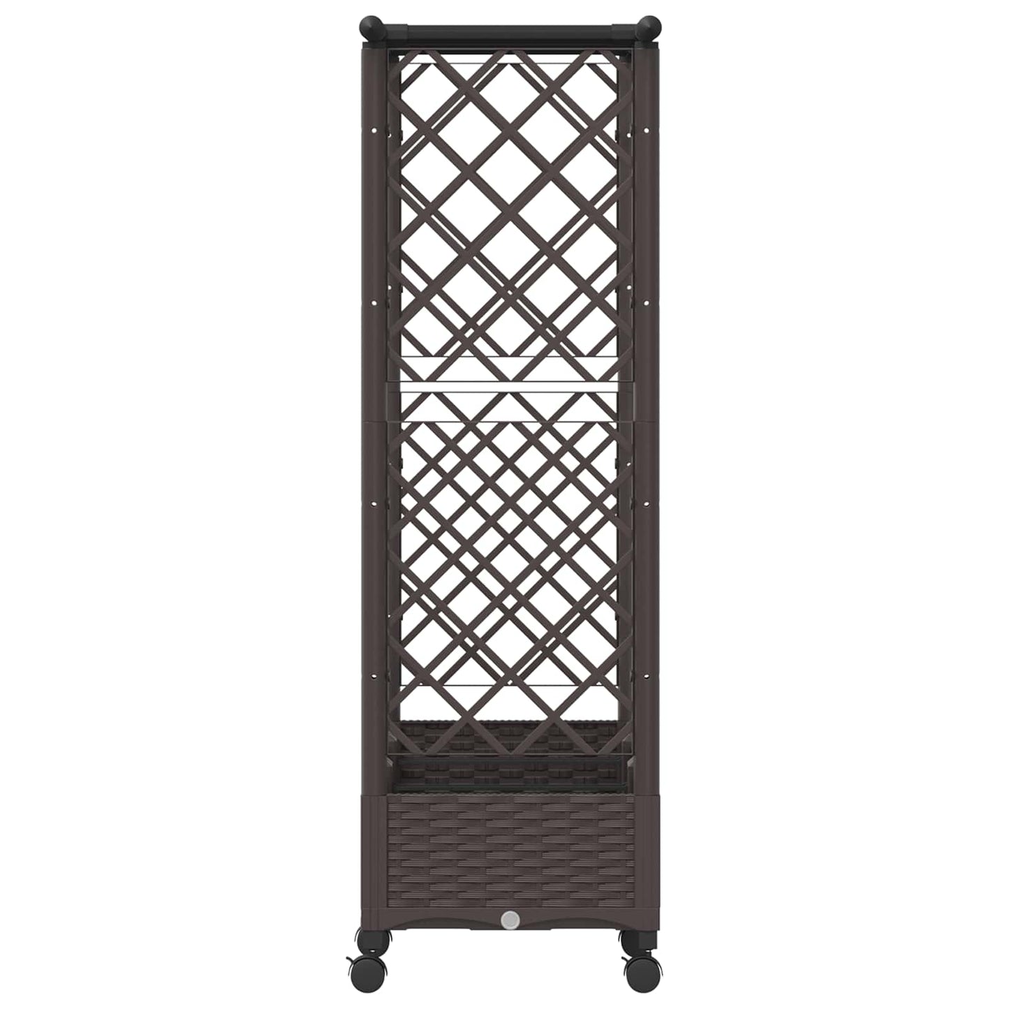 Letto Rialzato con Griglia e Tetto Marrone 164 x 40 x 127 cm PP | homemem39