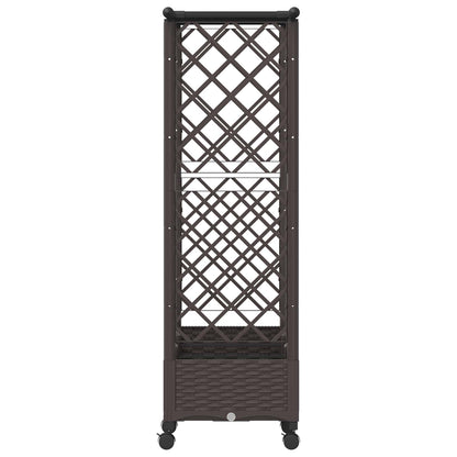 Letto Rialzato con Griglia e Tetto Marrone 164 x 40 x 127 cm PP | homemem39